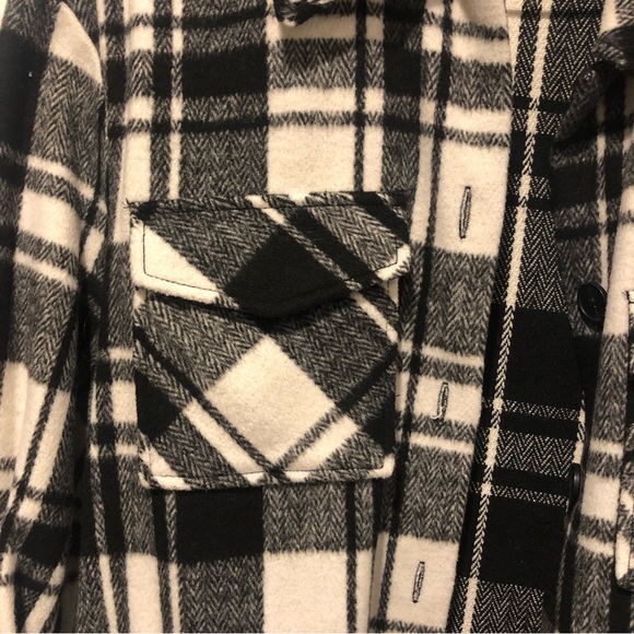 Mango Wool Blend Plaid Shacket - Picture 3 of 5